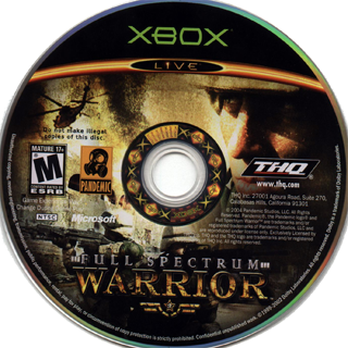 Full Spectrum Warrior (USA) Game Disc